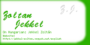zoltan jekkel business card