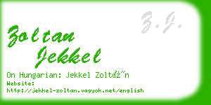 zoltan jekkel business card